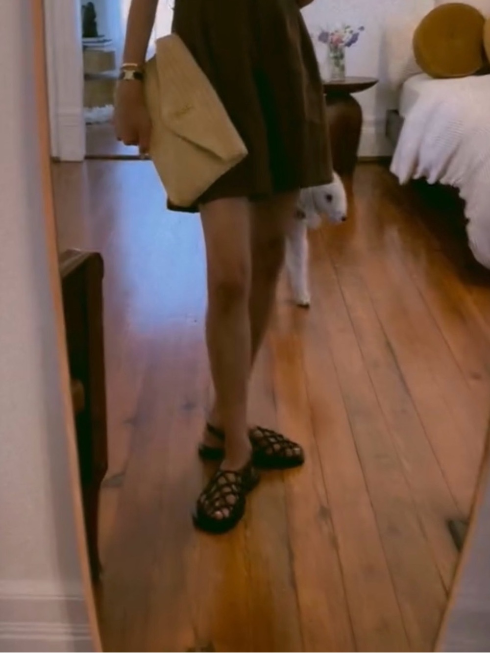 Jil Sander Dark Brown Braided Slide Sandals - Picture 8 of 8